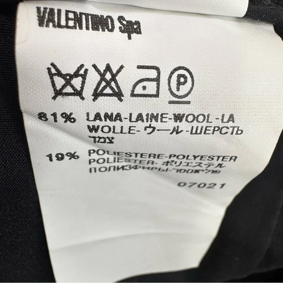 Valentino Roma Grey Wool Pleated Pencil Skirt Size 42/6 - Picture 13 of 16